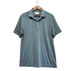 Ministry of Supply Apollo Polo Shirt Mens Size XL Blue Grey PCM Tech Performance